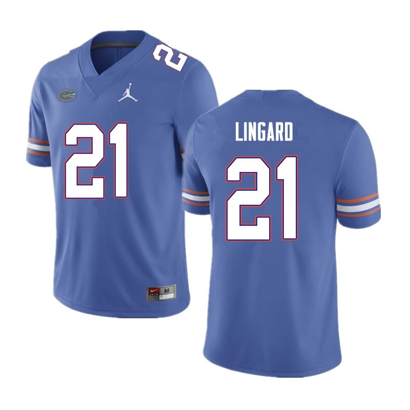 Men's NCAA Florida Gators Lorenzo Lingard #21 Stitched Authentic Nike Blue College Football Jersey EWY1465FS